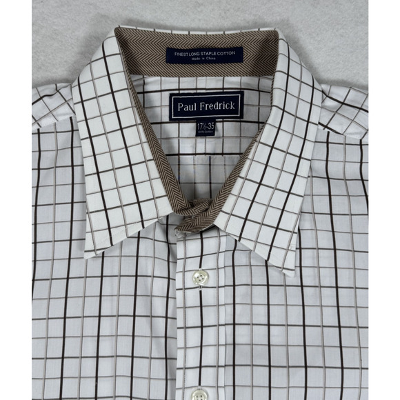 Paul Frederick Men's 17.5x34 dress shirt Non Iron 100% Cotton (Lot of 3) - Picture 2 of 14